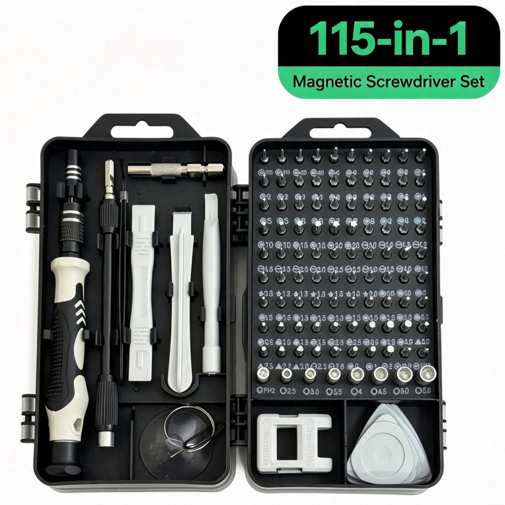 Electronics Repair Gadgets - مجموعة مفكات دقيقة 115 في 1،