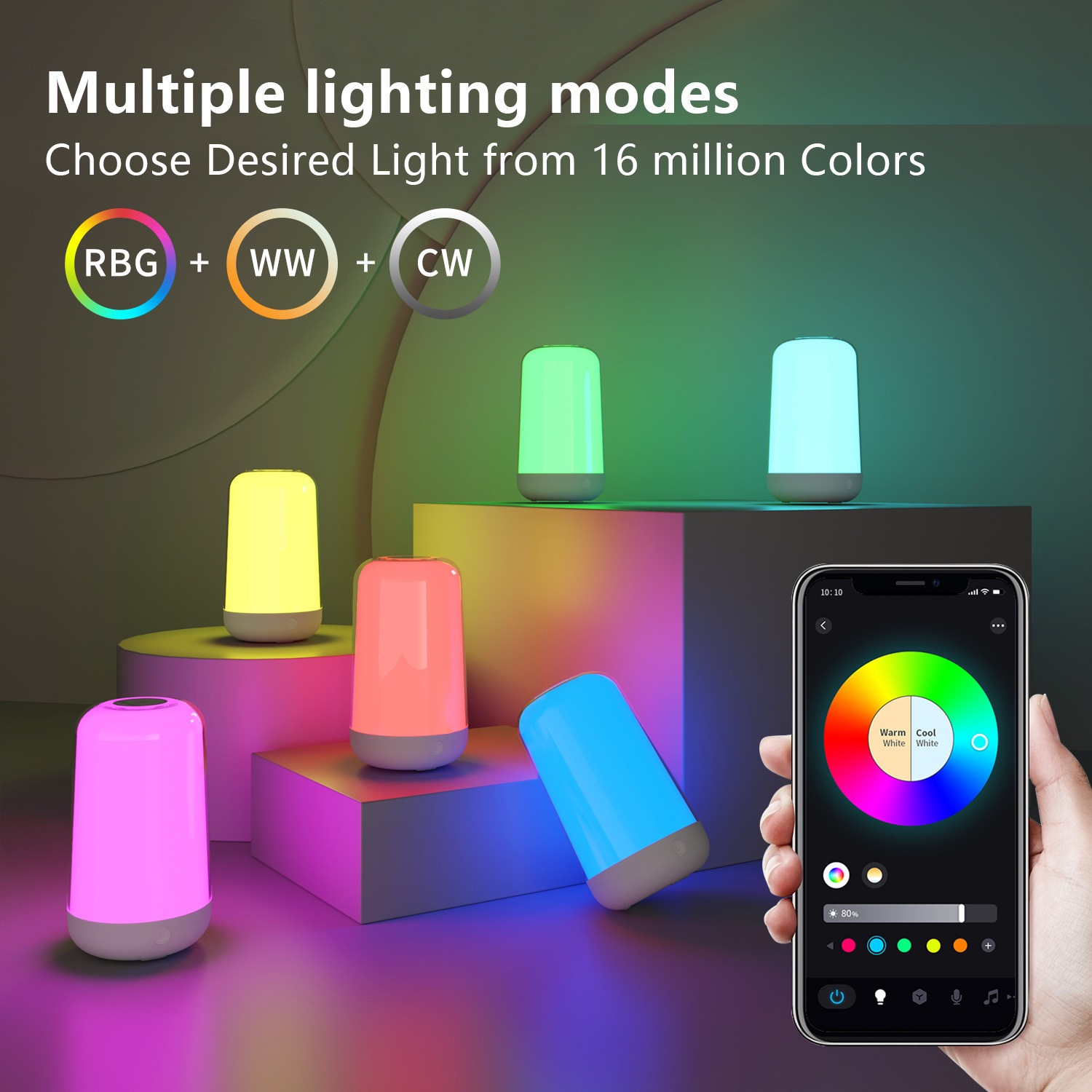 مصباح طاولة ذكي يعمل باللمس وي - مراجعة Rgb Desk Lamp Smart وسعره