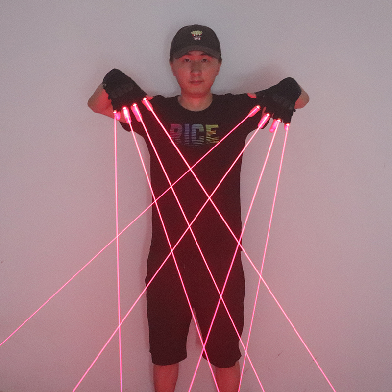 قفازات الليزر الأحمر للمرحلة ، - مراجعة Led Gloves Music وسعره