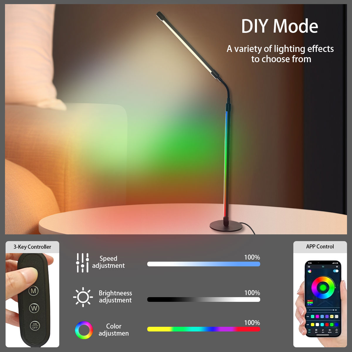 مصباح مكتب LED ذكي متغير الألو - مراجعة Rgb Desk Lamp Smart وسعره