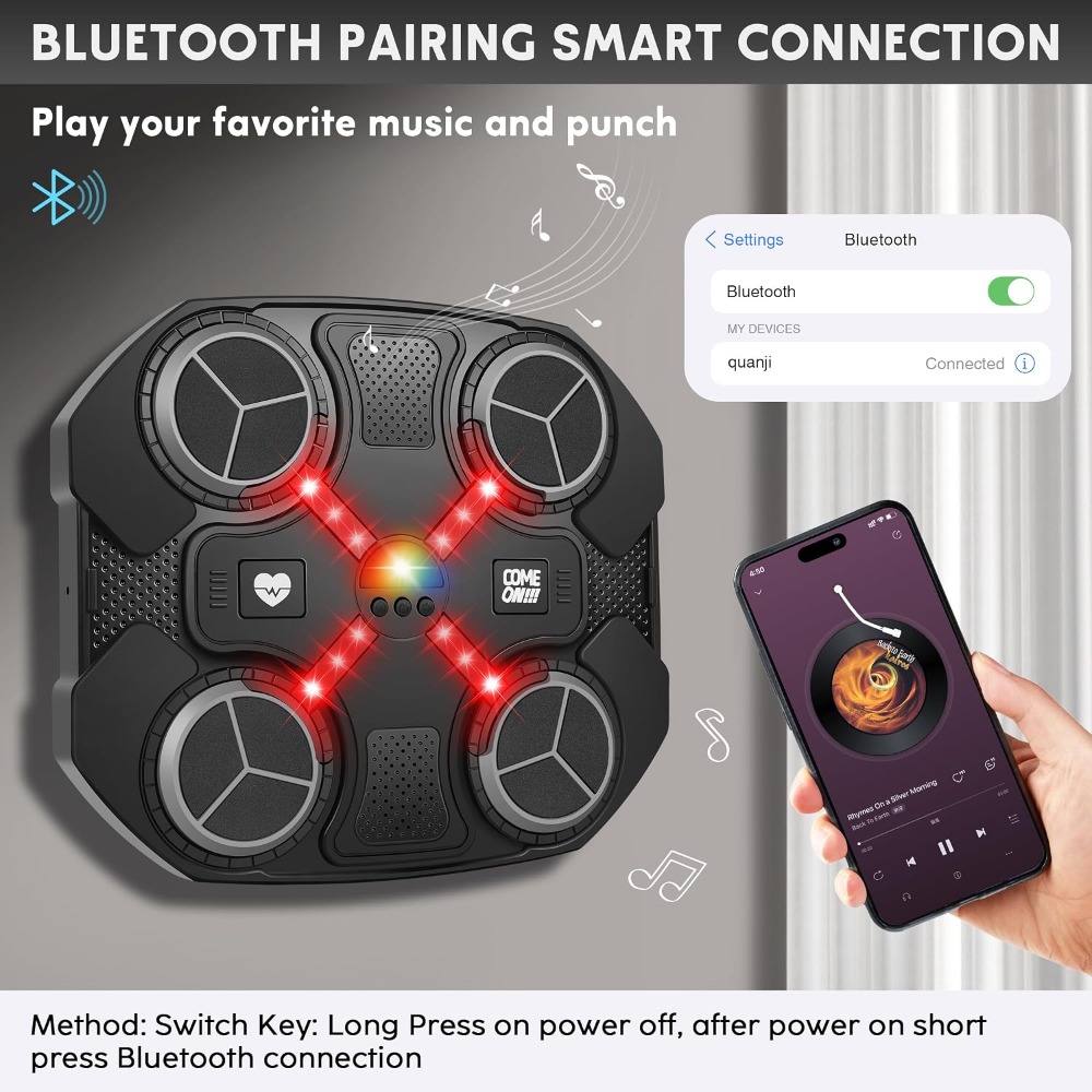 جهاز ملاكمة ذكي مع بلوتوث، لعب - مراجعة Led Gloves Music وسعره