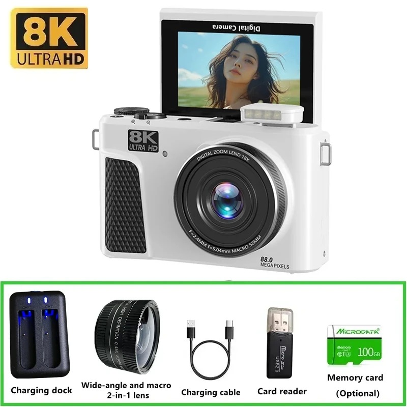 كاميرا رقمية WD300 بدقة 8K، كا - مراجعة Electronics Gadgets For Home وسعره