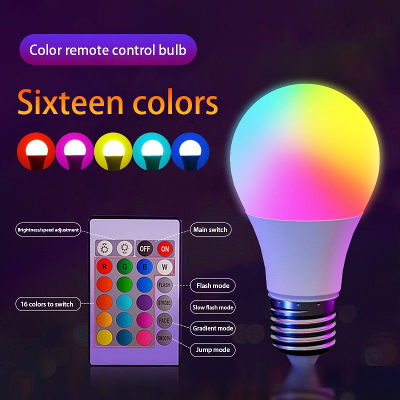 مصباح LED متعدد الألوان E27 22 - مراجعة Electronics Gadgets For Home وسعره