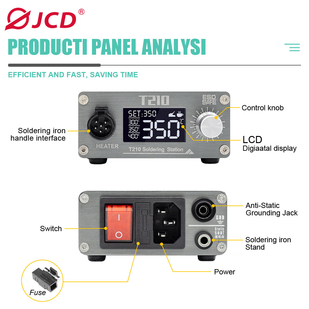محطة لحام ذكية JCD T210، معدات - مراجعة Electronics Repair Gadgets وسعره