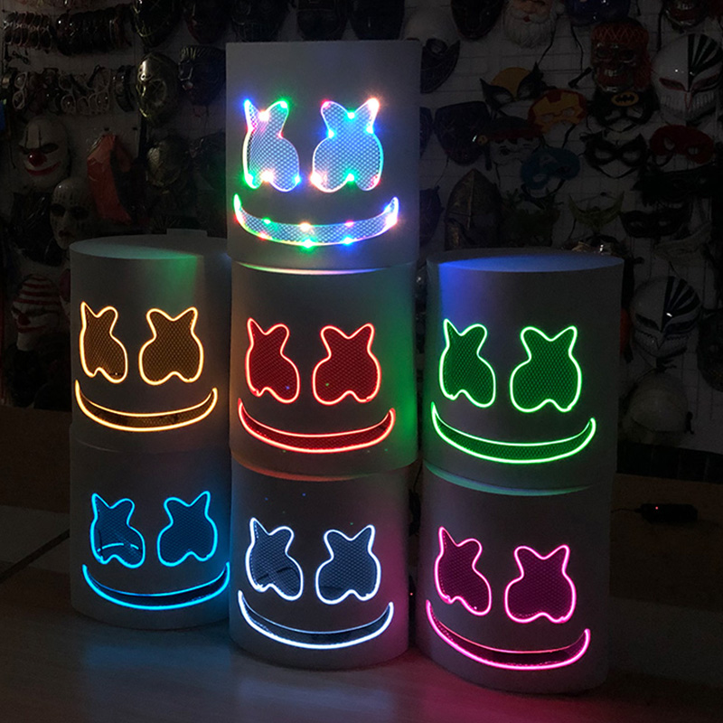 قناع وقفازات بإضاءة Led خوذة ر - مراجعة Led Gloves Music وسعره