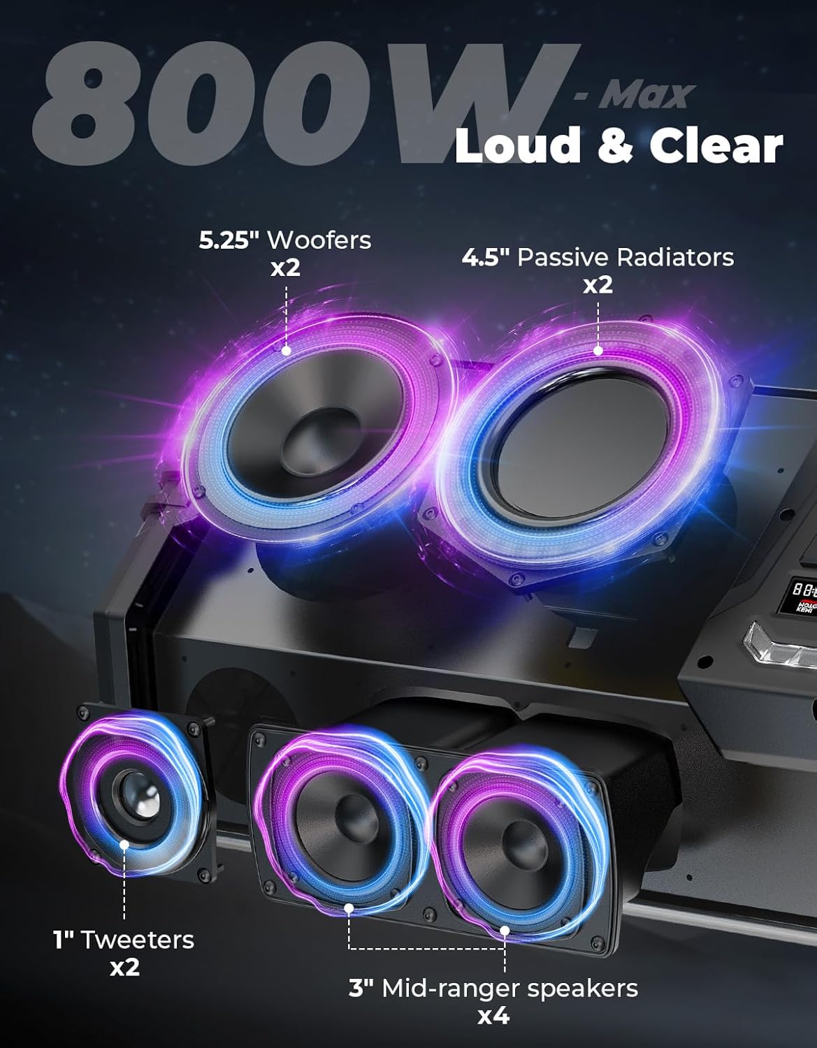 مكبر صوت بلوتوث KEMIMOTO UTV ب - مراجعة Bluetooth Speaker Waterproof وسعره