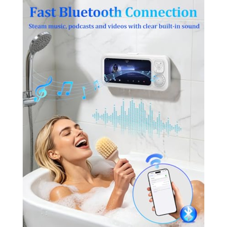 حامل هاتف للحمام مقاوم للماء م - مراجعة Bluetooth Speaker Waterproof وسعره