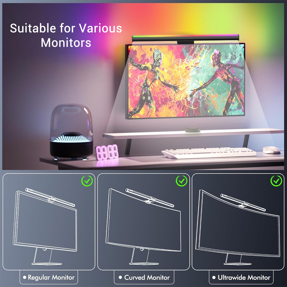 شريط إضاءة ذكي RGB مع واي فاي  - مراجعة Rgb Desk Lamp Smart وسعره