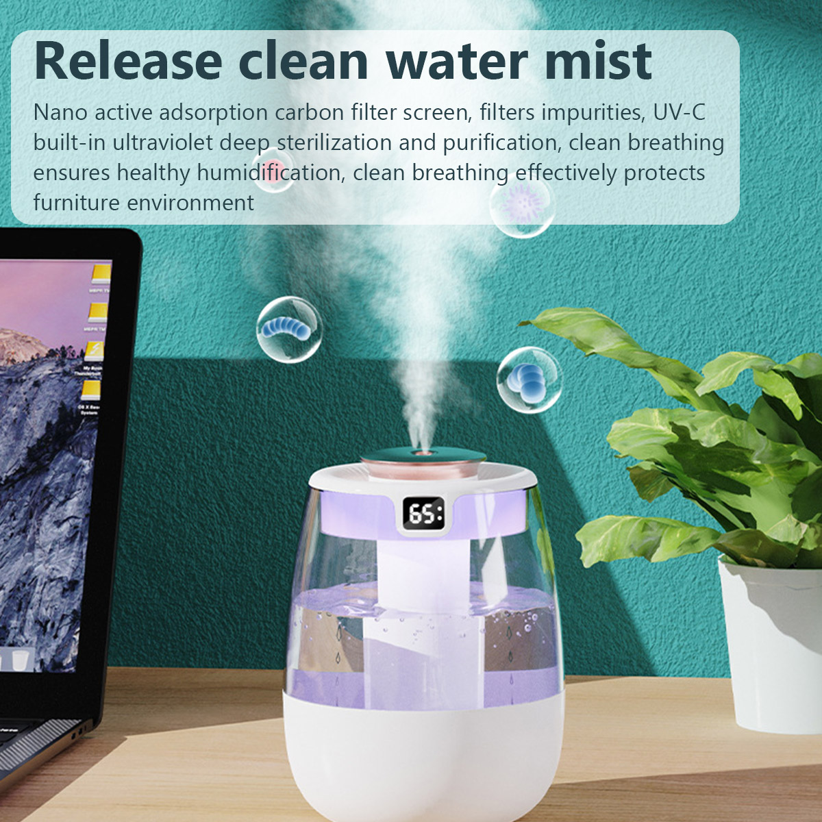 1.3L مرطب الهواء منفذ رذاذ مزد - مراجعة Electronics Gadgets For Home وسعره