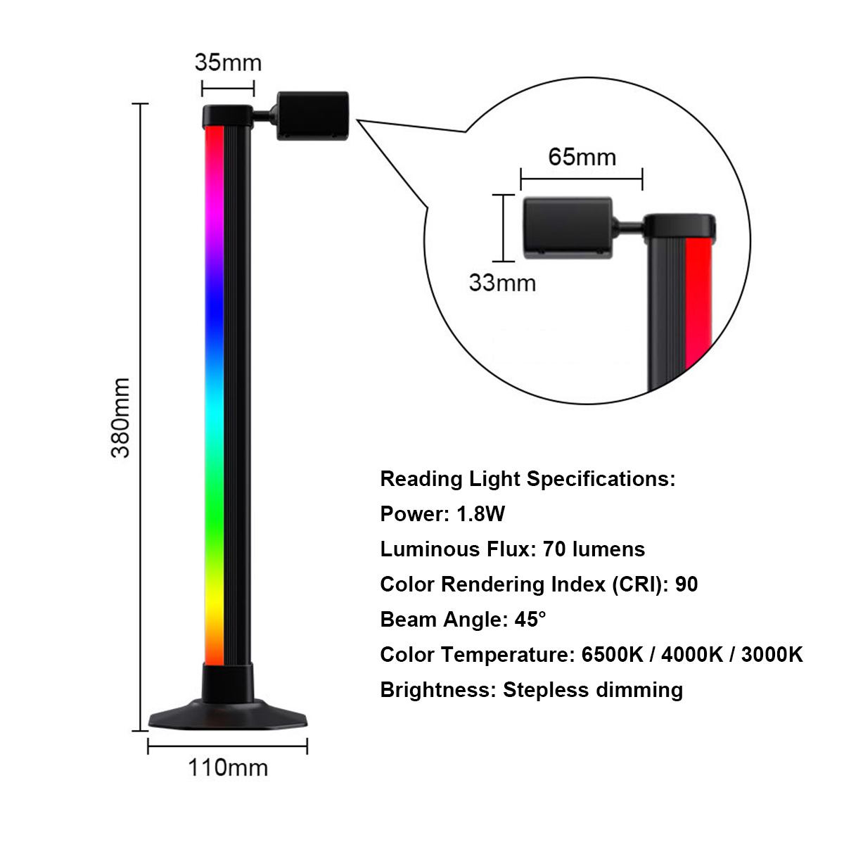 شريط إضاءة ذكي LED RGB متزامن  - مراجعة Rgb Desk Lamp Smart وسعره