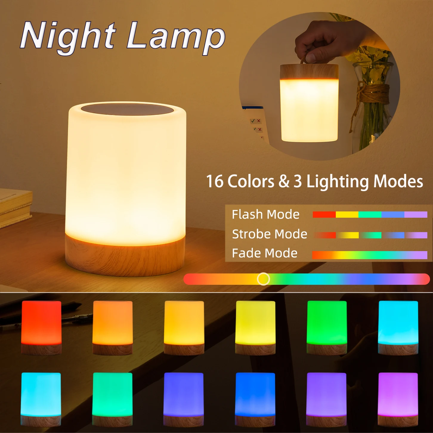 مصباح ليلي ذكي يعمل باللمس بـ  - مراجعة Rgb Desk Lamp Smart وسعره